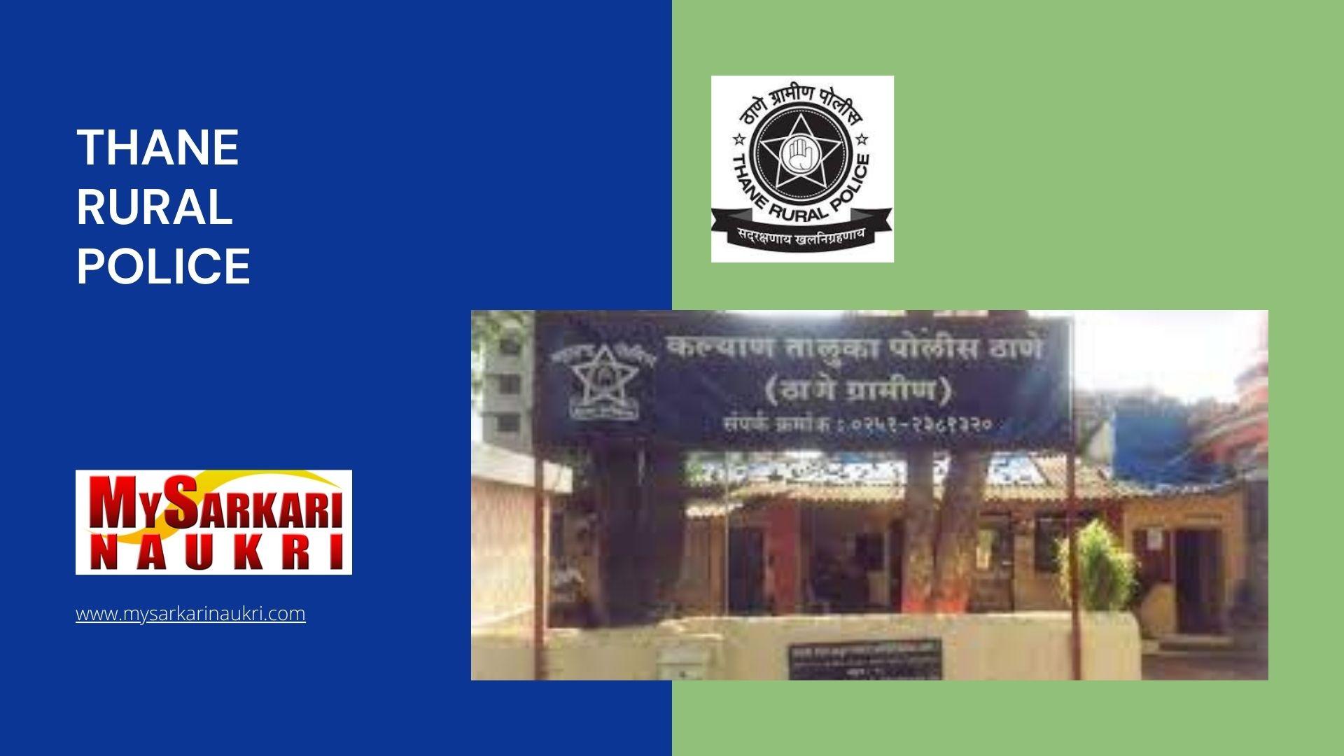 Thane Rural Police Recruitment