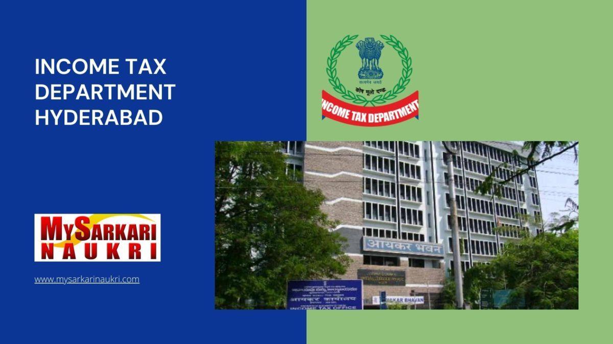 Income Tax Department Hyderabad Recruitment