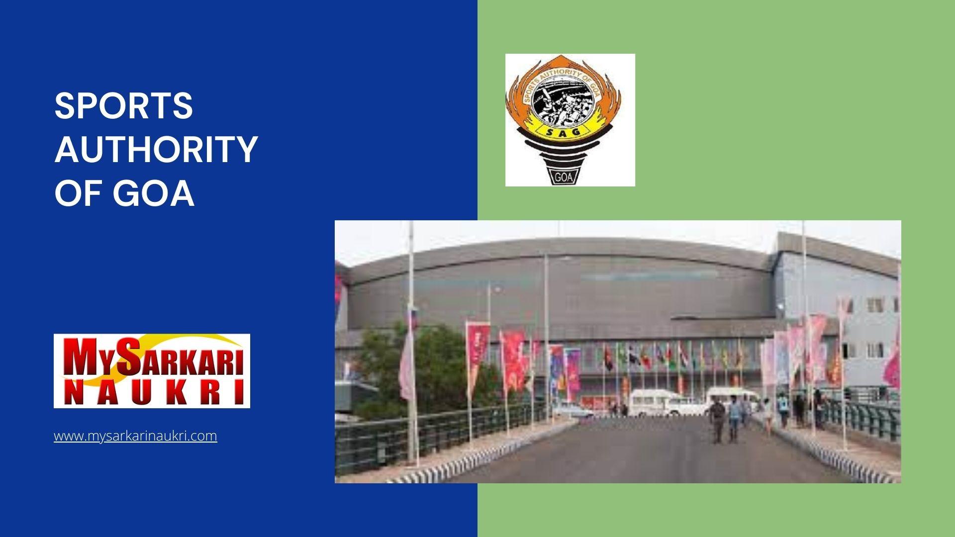 Sports Authority of Goa Recruitment