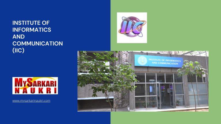 Institute of Informatics and Communication (IIC) Recruitment