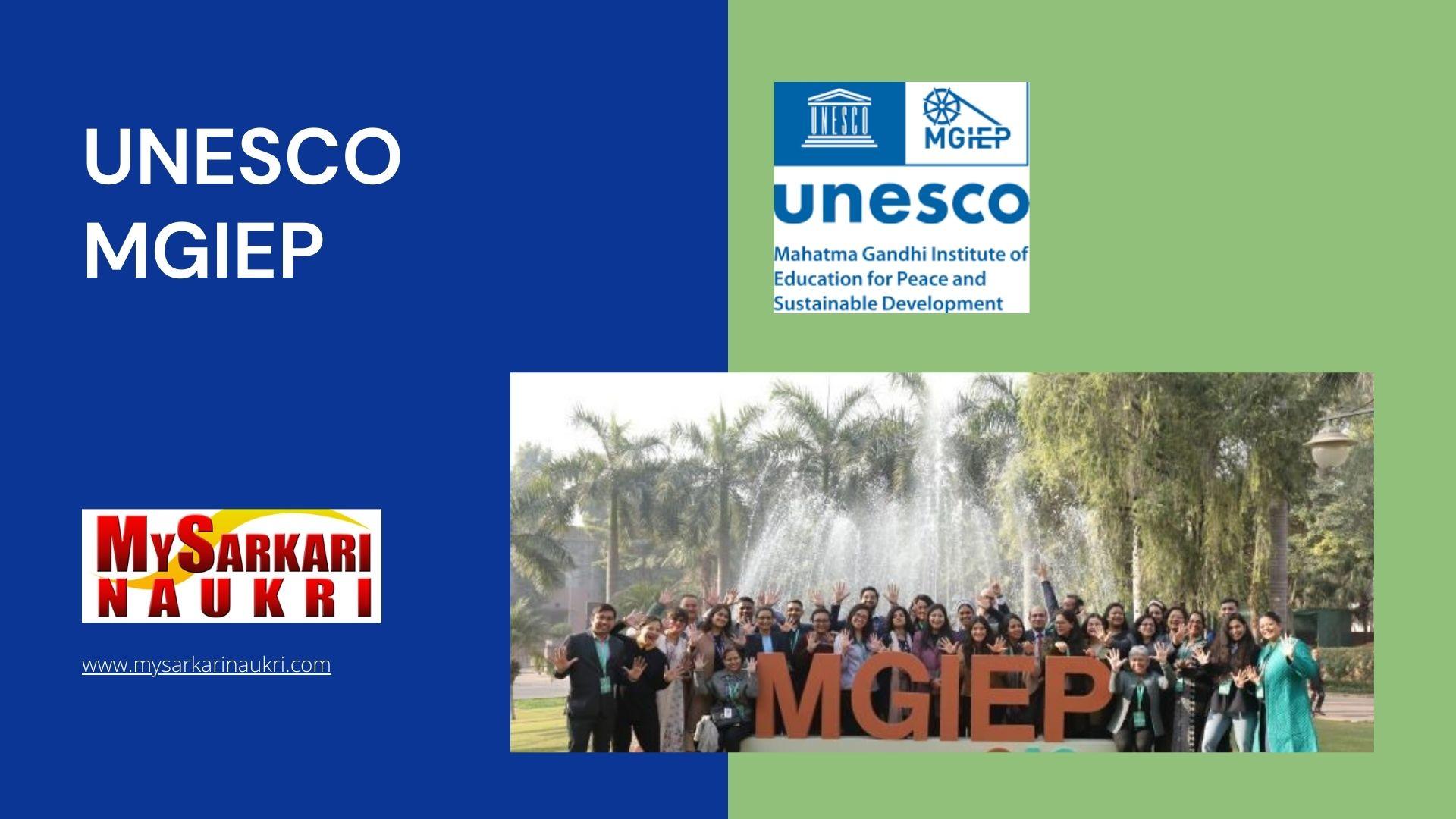 UNESCO MGIEP Recruitment