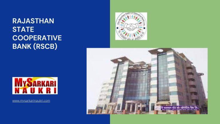 Rajasthan State Cooperative Bank (RSCB) Recruitment