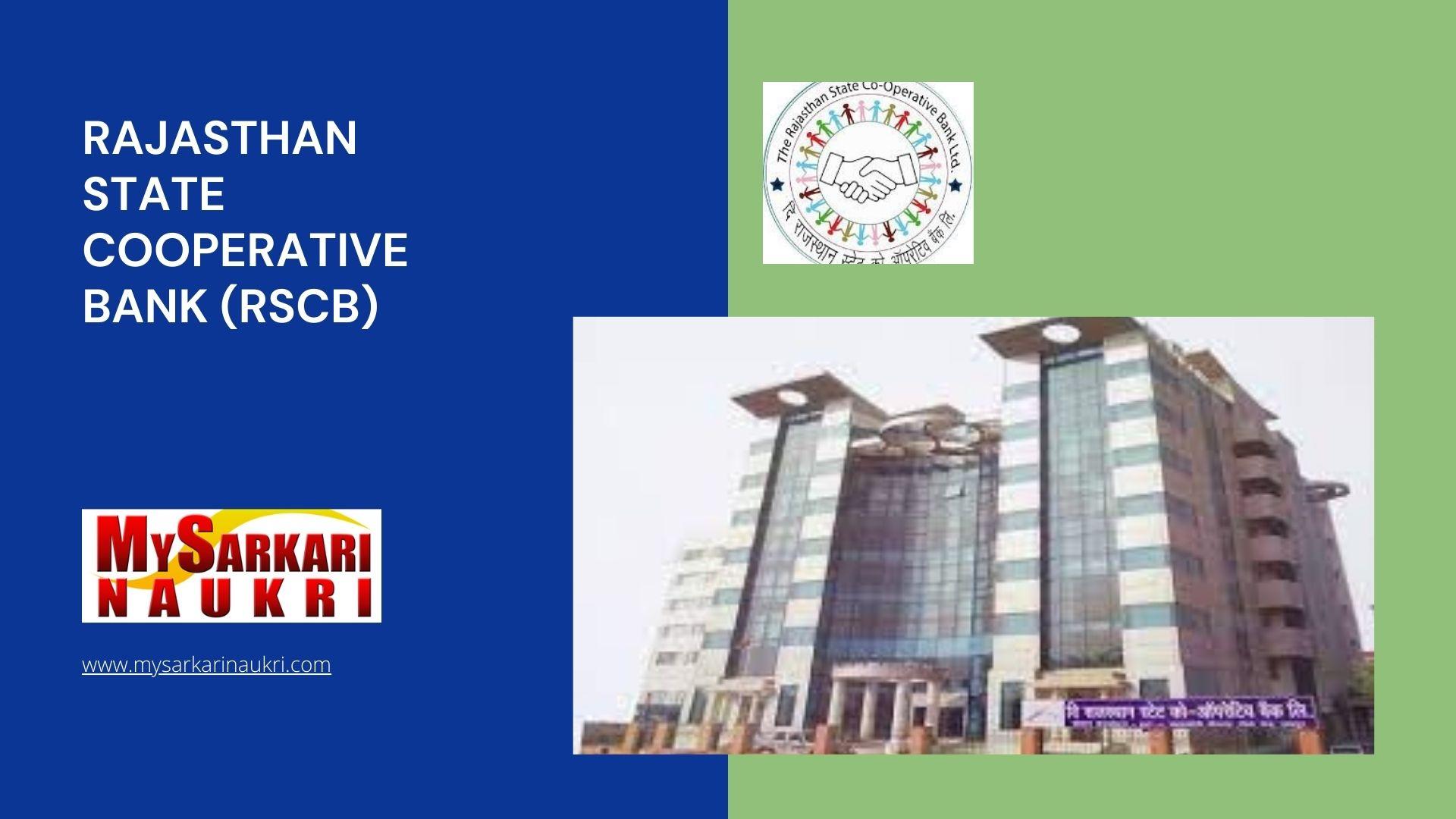 Rajasthan State Cooperative Bank (RSCB) Recruitment