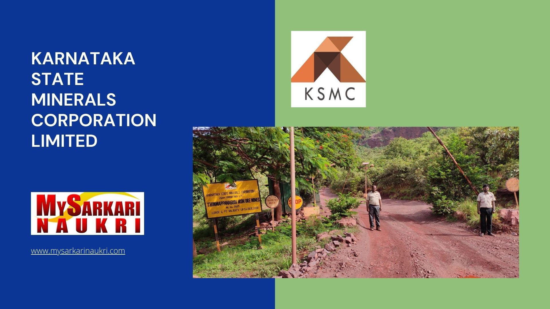 Karnataka State Minerals Corporation Limited Recruitment