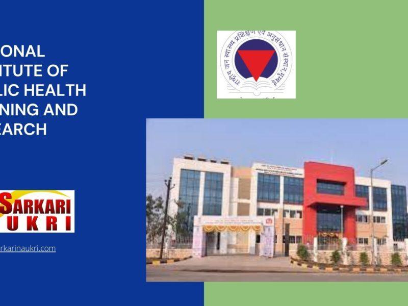 National Institute of Public Health Training and Research Recruitment