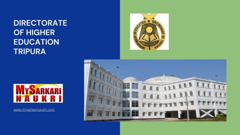 Directorate of Higher Education Tripura Recruitment