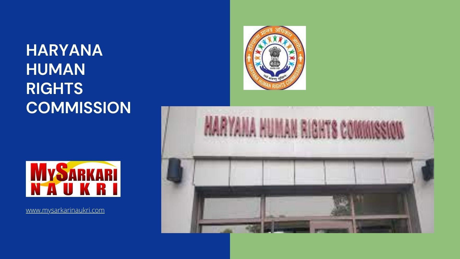 Haryana Human Rights Commission Recruitment