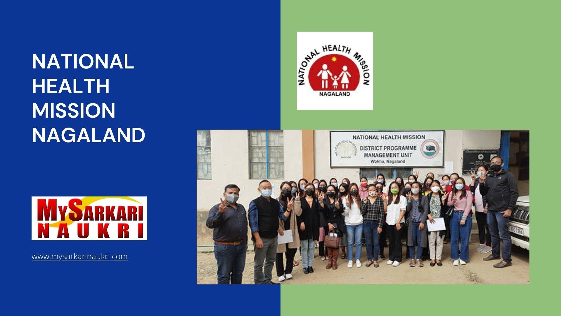 National Health Mission Nagaland Recruitment
