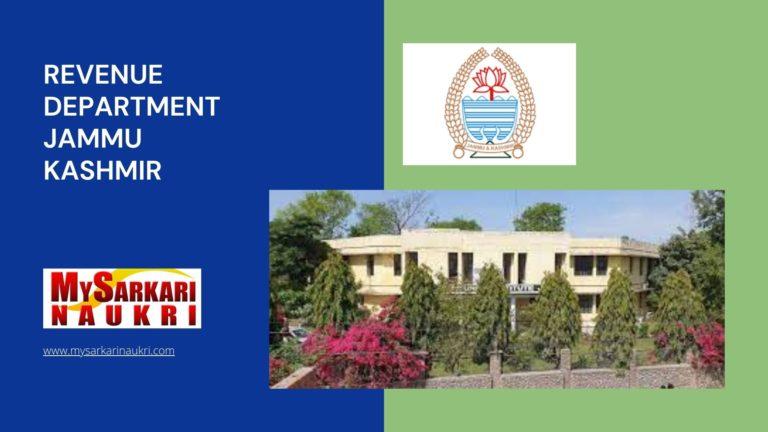 Revenue Department Jammu Kashmir Recruitment