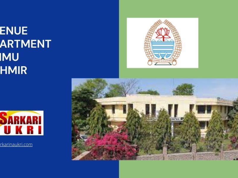 Revenue Department Jammu Kashmir Recruitment