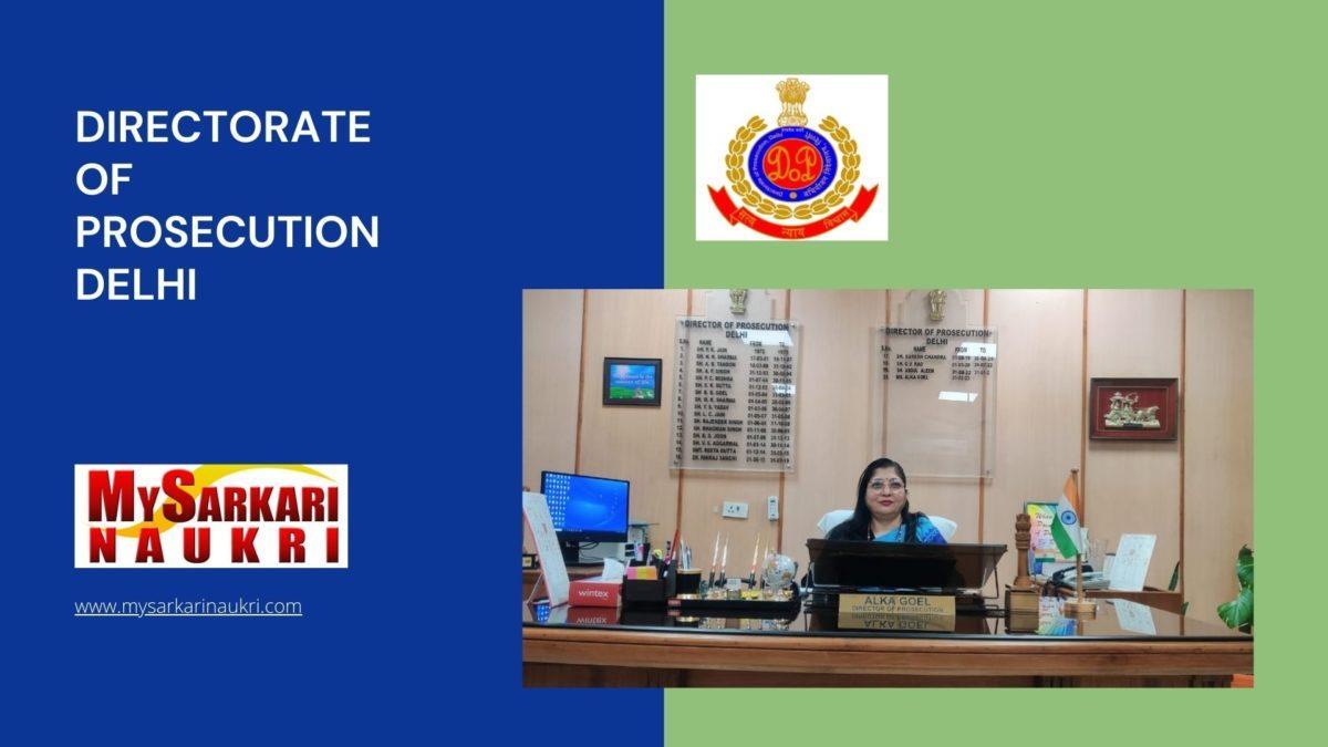 Directorate of Prosecution Delhi Recruitment
