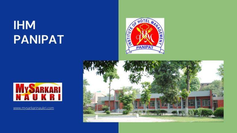 IHM Panipat Recruitment