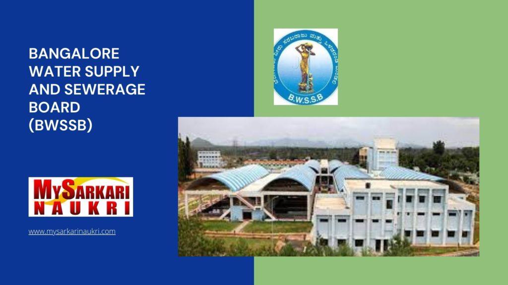Bangalore Water Supply And Sewerage Board (BWSSB) Recruitment ...