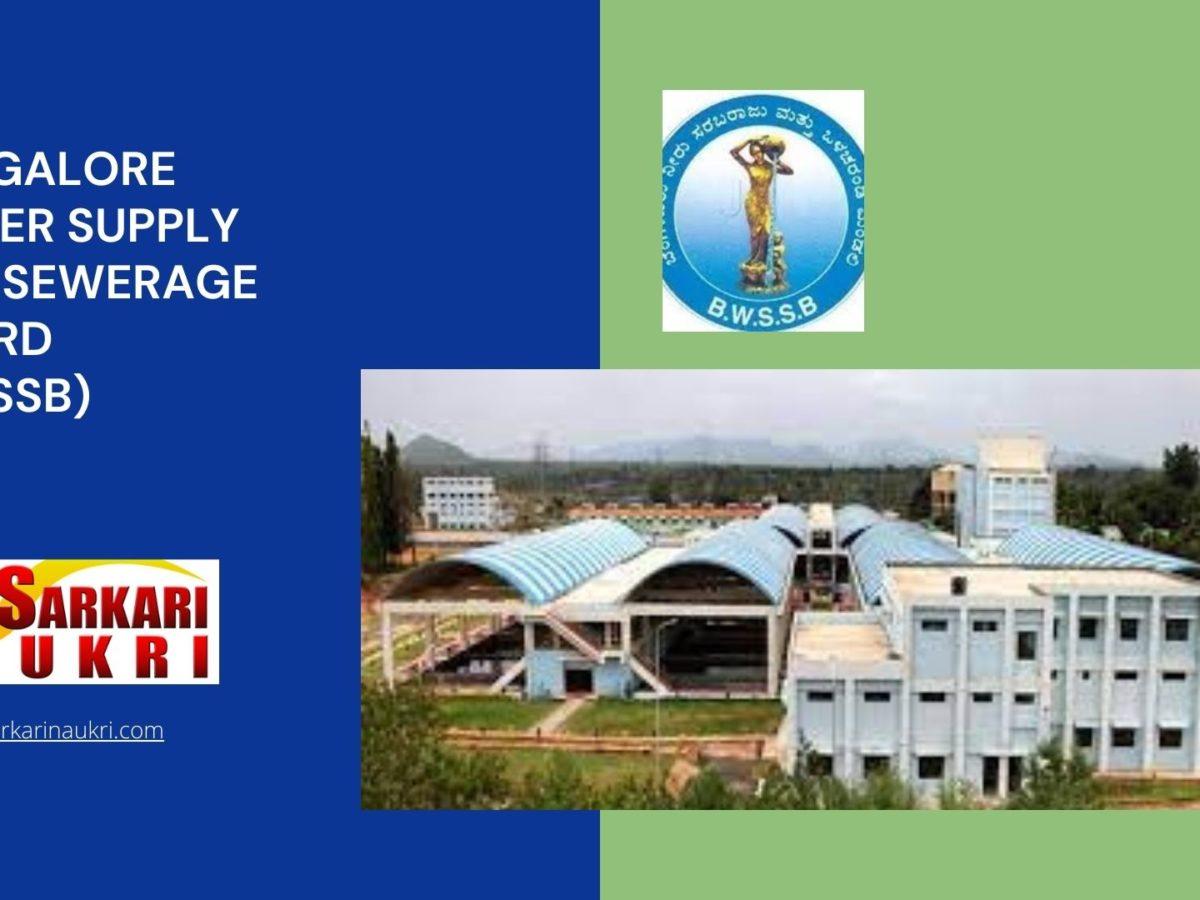 Bangalore Water Supply And Sewerage Board (BWSSB) Recruitment