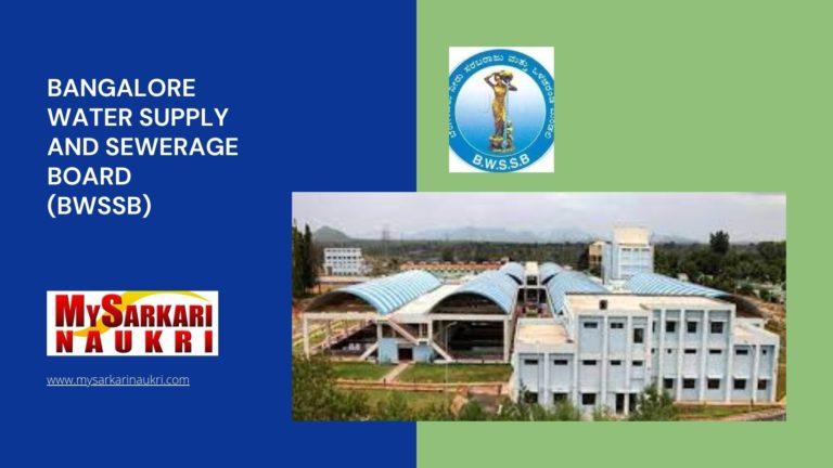 Bangalore Water Supply And Sewerage Board (BWSSB) Recruitment