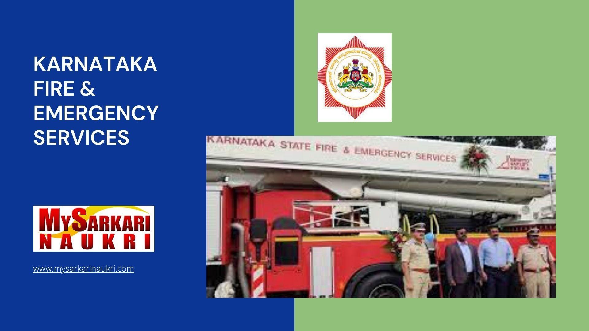 Karnataka Fire & Emergency Services Recruitment