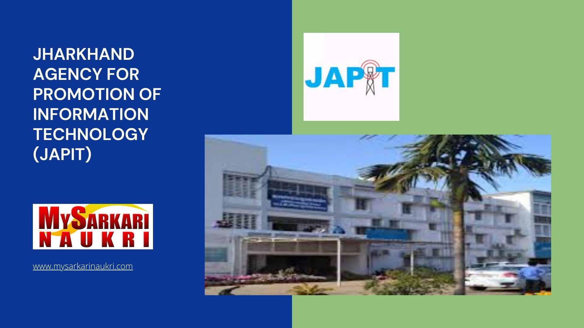 Jharkhand Agency for Promotion of Information Technology (JAPIT) Recruitment