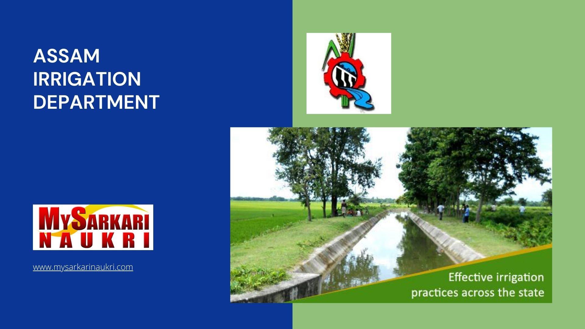 Assam Irrigation Department Recruitment