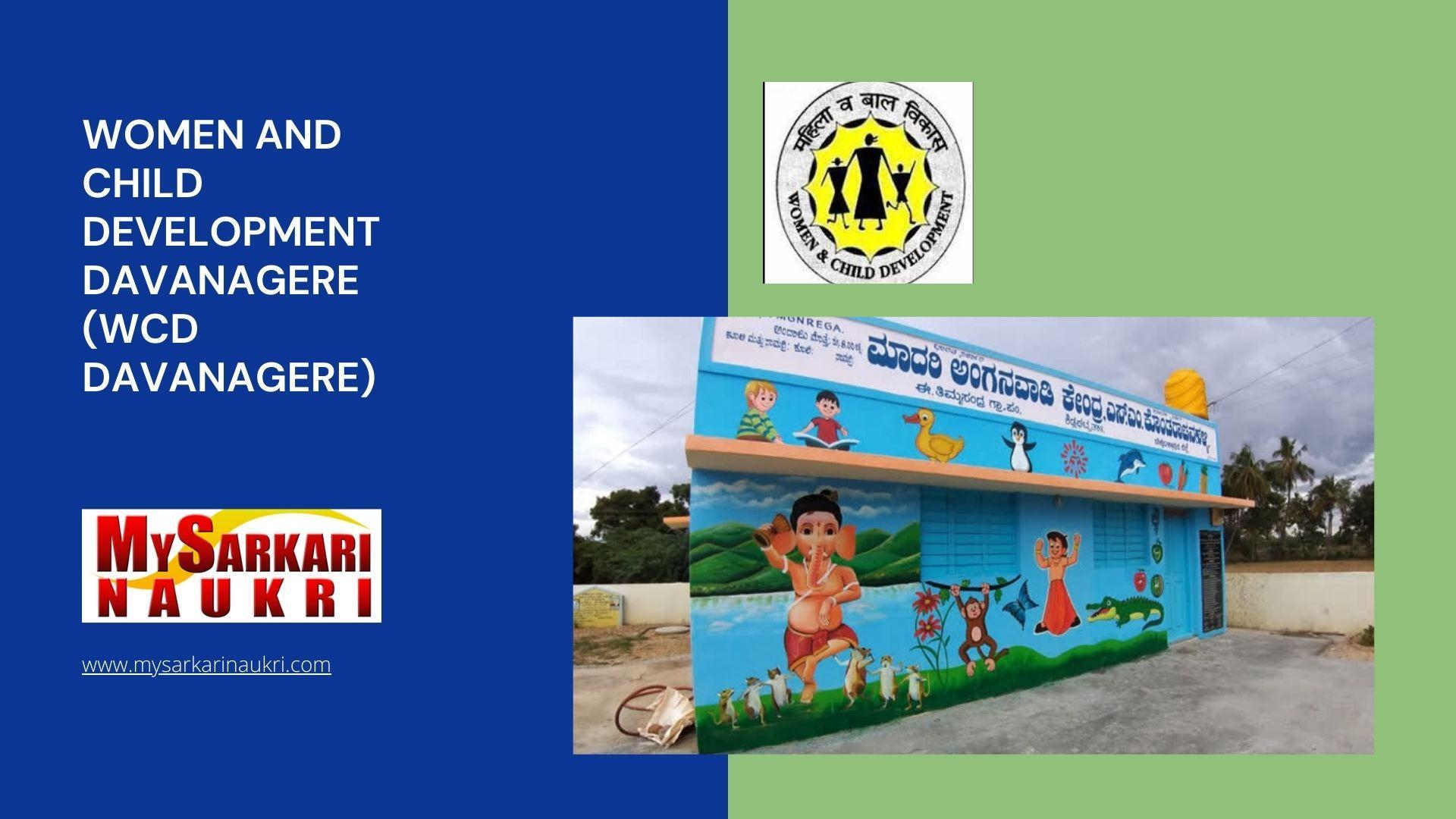 Women and Child Development Davanagere (WCD Davanagere) Recruitment