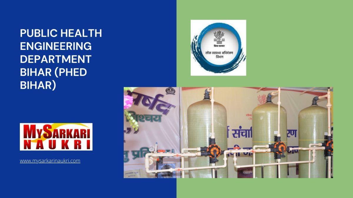 Public Health Engineering Department Bihar (PHED Bihar) Recruitment
