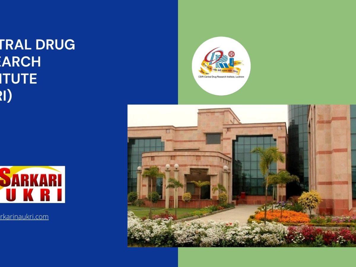 Central Drug Research Institute (CDRI) Recruitment