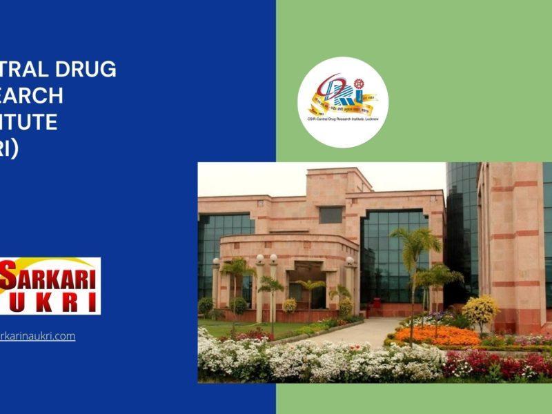 Central Drug Research Institute (CDRI) Recruitment