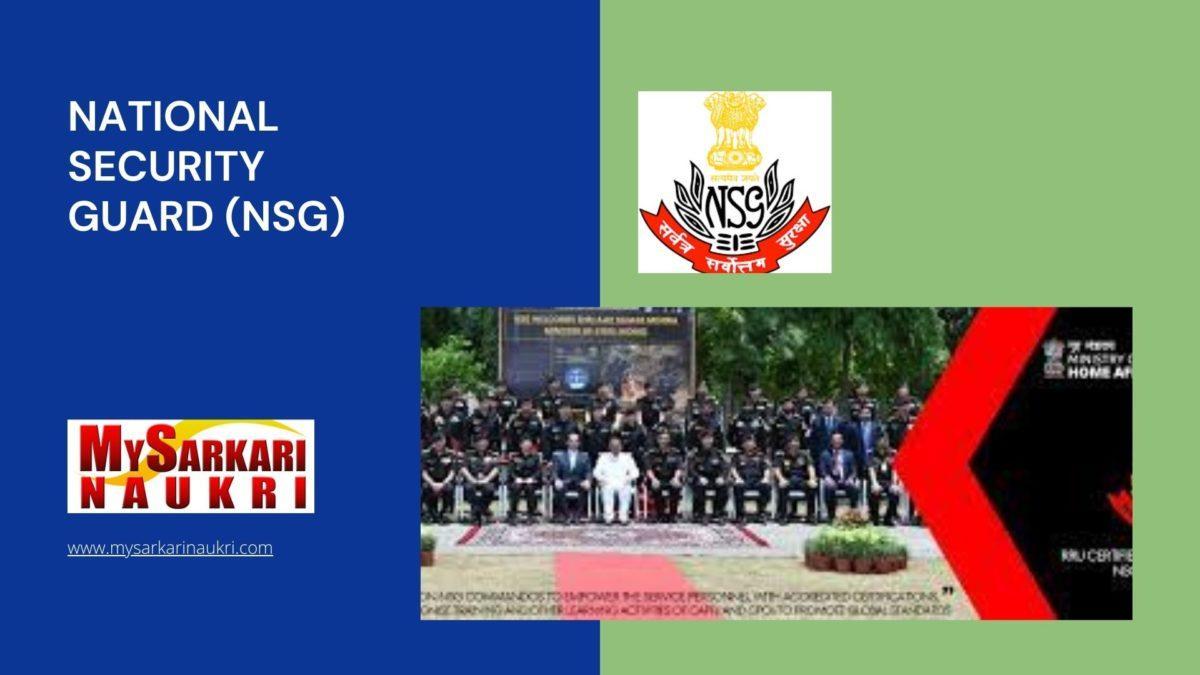 National Security Guard (NSG) Recruitment