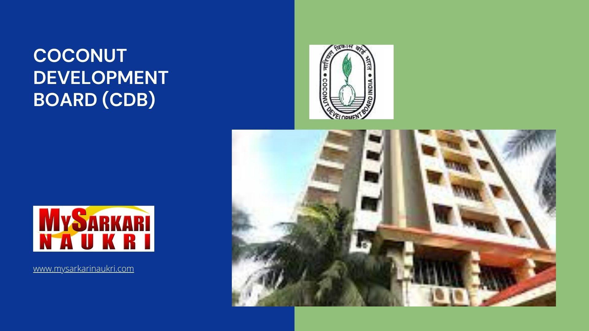 Coconut Development Board (CDB) Recruitment