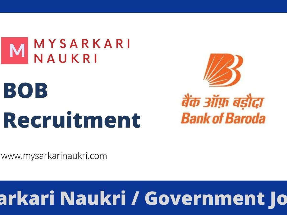BOB Recruitment 2023 Bank of Baroda Jobs