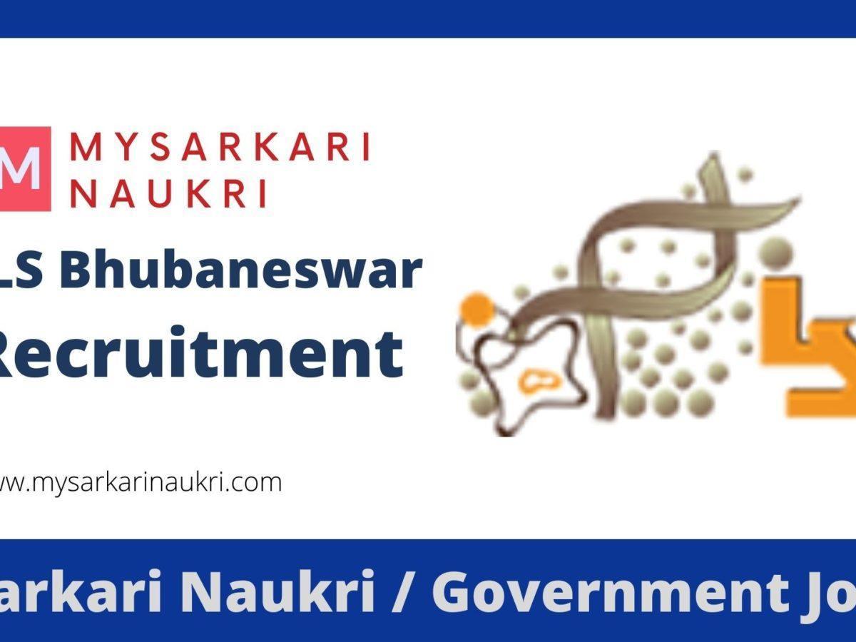 Institute of Life Sciences Reruitment 2023