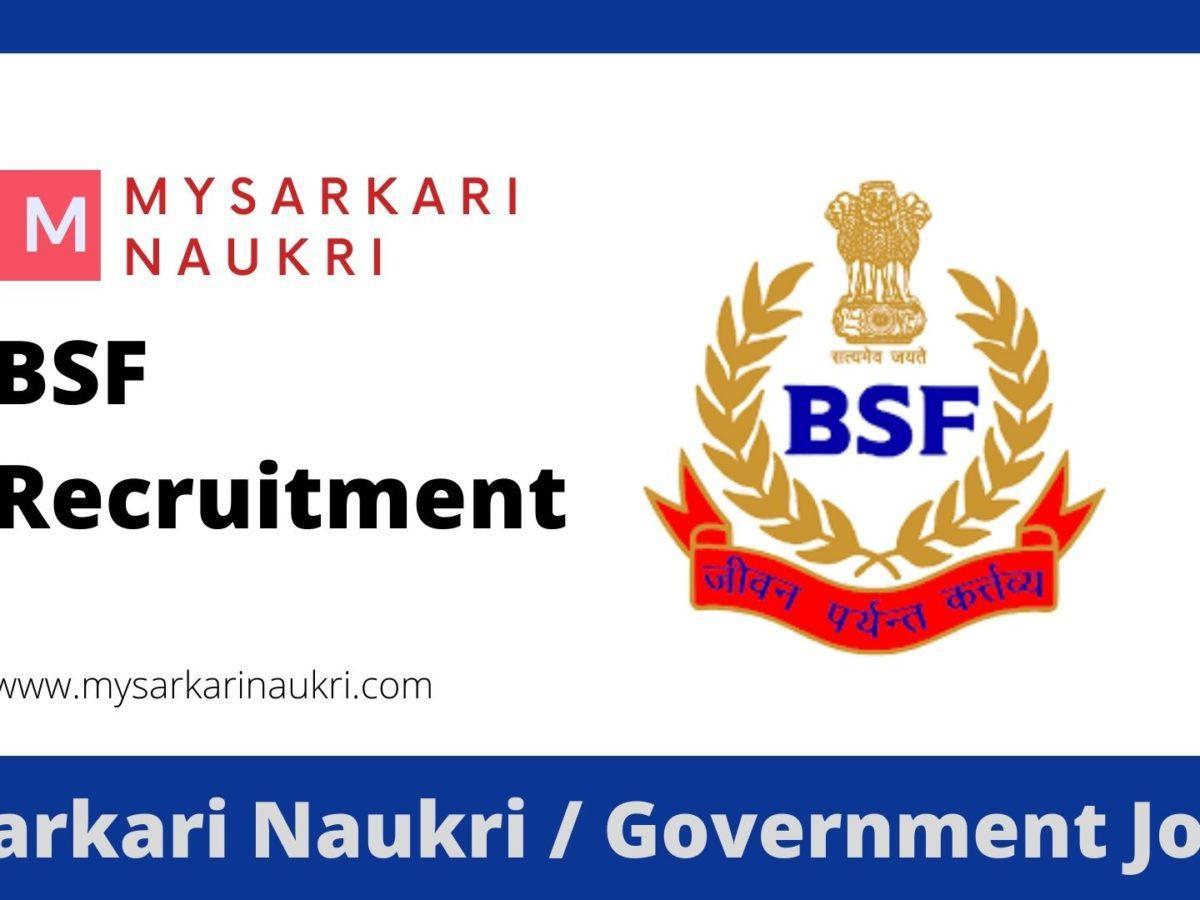 BSF Recruitment 2023 Border Security Force Jobs