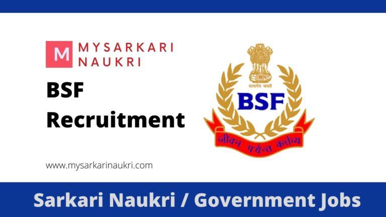 BSF Recruitment 2023 Border Security Force Jobs