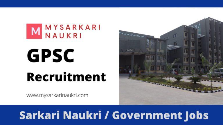 GPSC Recruitment 2023 Gujarat Public Service Commission Jobs