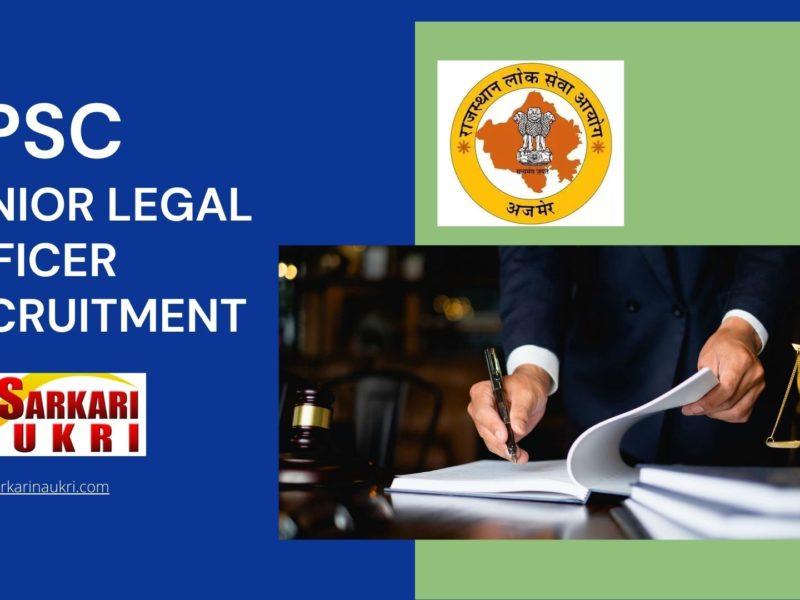 RPSC Junior Legal Officer (JLO) Recruitment