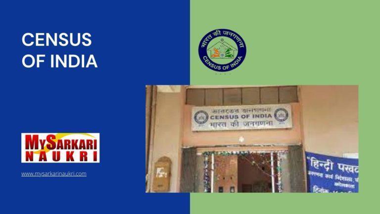 Census of India Recruitment
