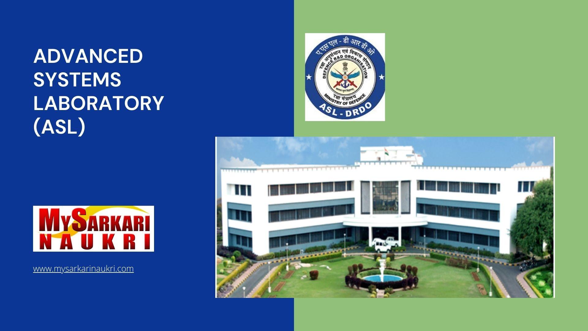 Advanced Systems Laboratory (ASL) Recruitment