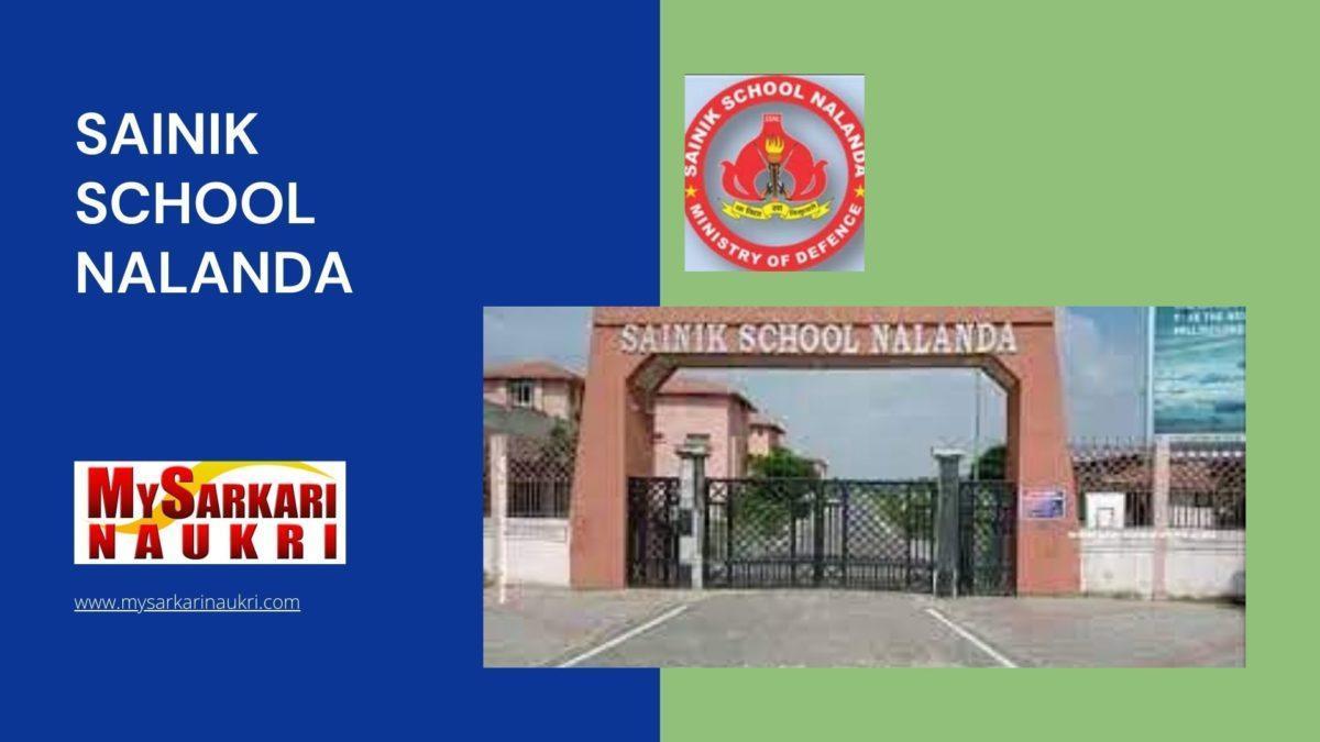 Sainik School Nalanda Recruitment