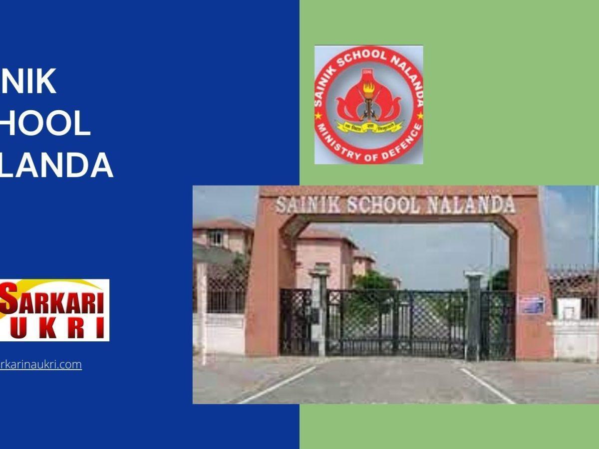 Sainik School Nalanda Recruitment