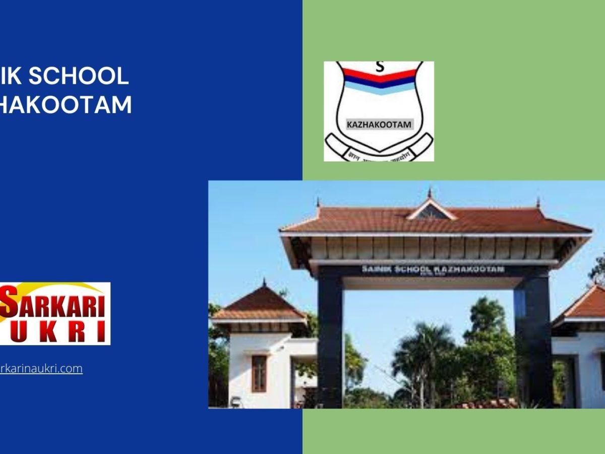 Sainik School Kazhakootam Recruitment