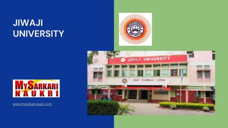 Jiwaji University Recruitment