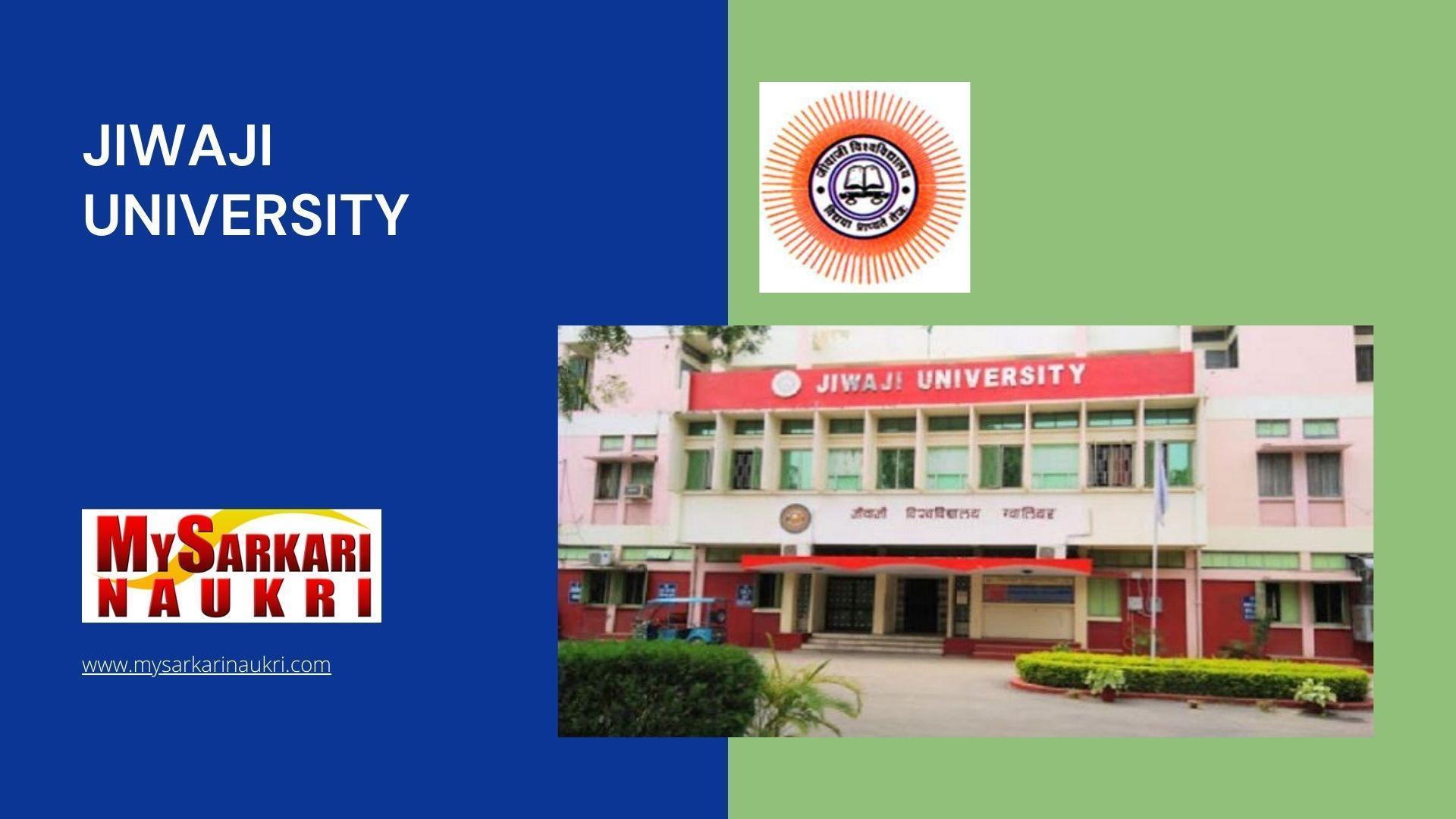 Jiwaji University Recruitment