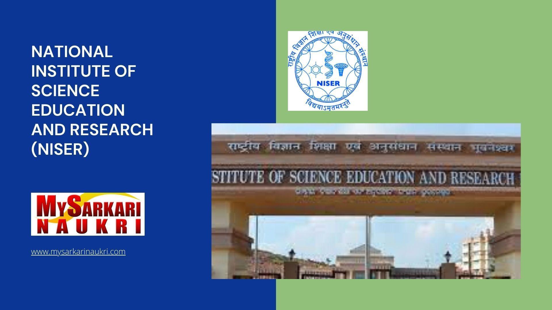 National Institute of Science Education and Research (NISER) Recruitment
