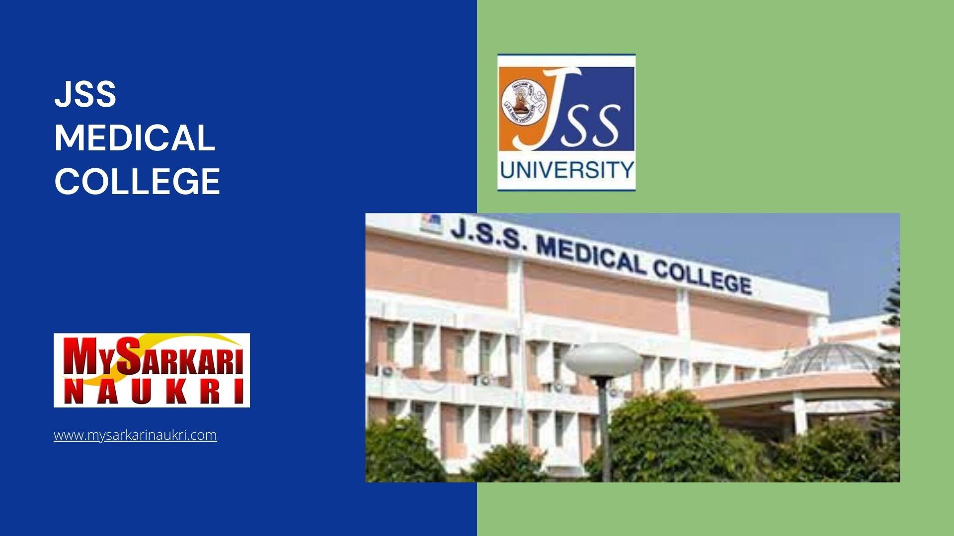 JSS Medical College Recruitment