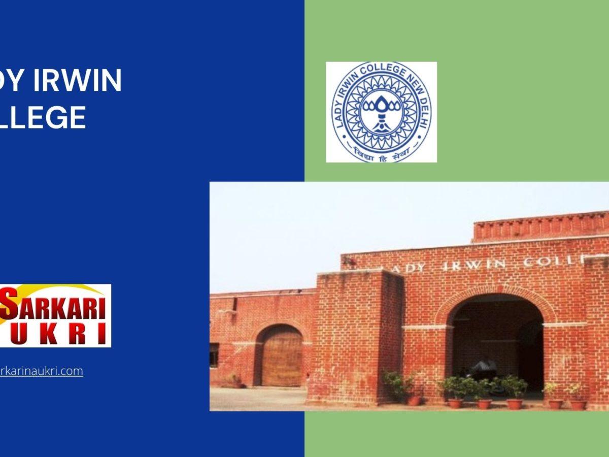 Lady Irwin College Recruitment