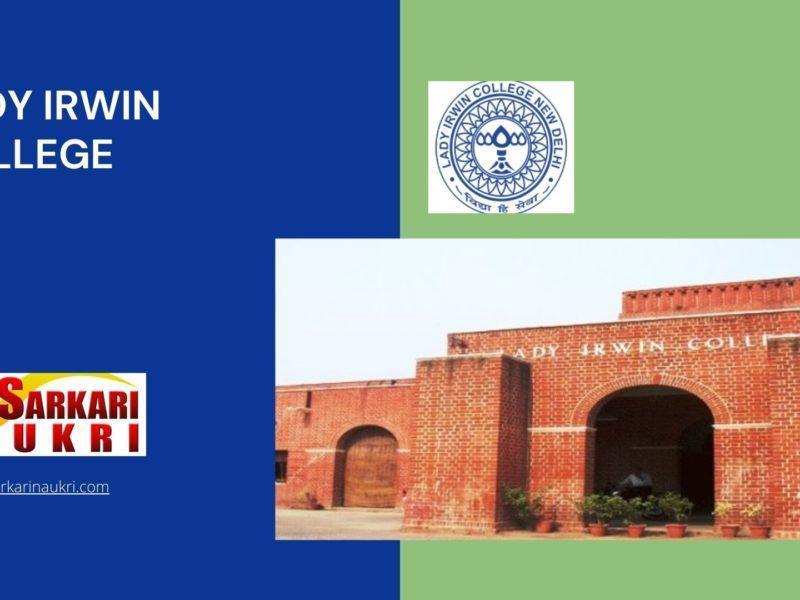 Lady Irwin College Recruitment