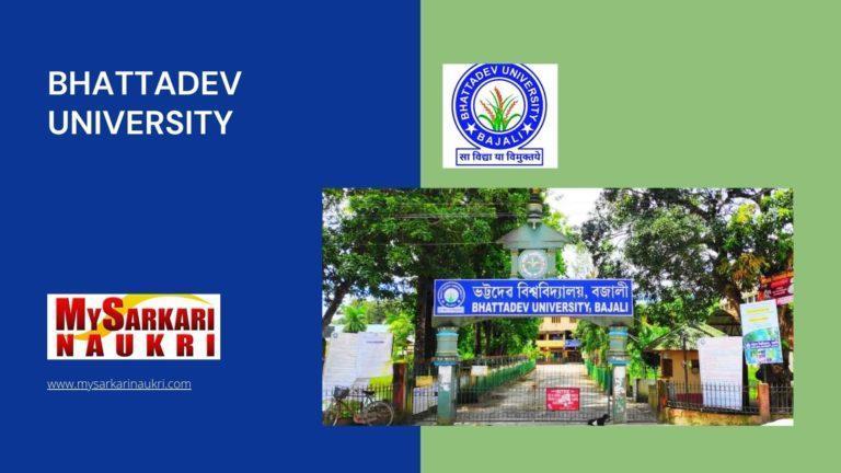 Bhattadev University Recruitment