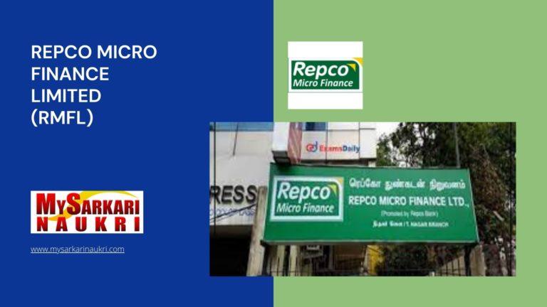 Repco Micro Finance Limited (RMFL) Recruitment