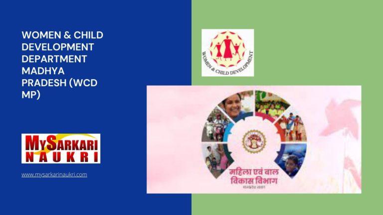 Women & Child Development Department Madhya Pradesh (WCD MP) Recruitment