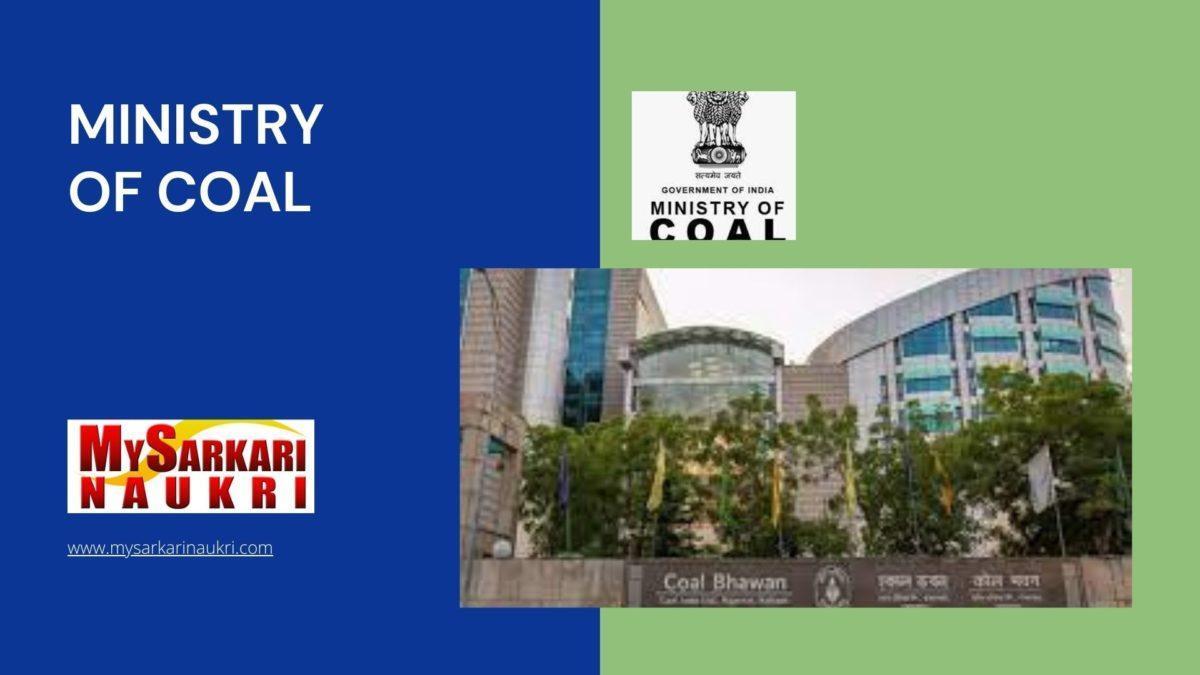 Ministry of Coal Recruitment