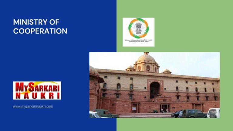 Ministry of Cooperation Recruitment